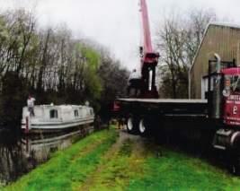 St. Helena III entering dry dock