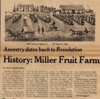 The Miller Fruit Farm sat at the top of the hill along Arcadia Street